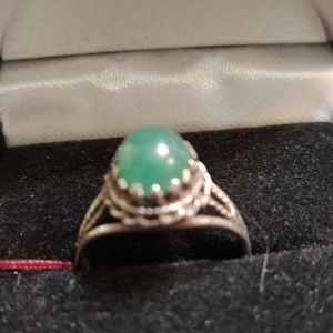 Gaspeite Sterling Silver Ring